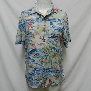 Polo Ralph Lauren Vintage Hawaiian button Men Palm Hula Girls Size Sz Small Sm S